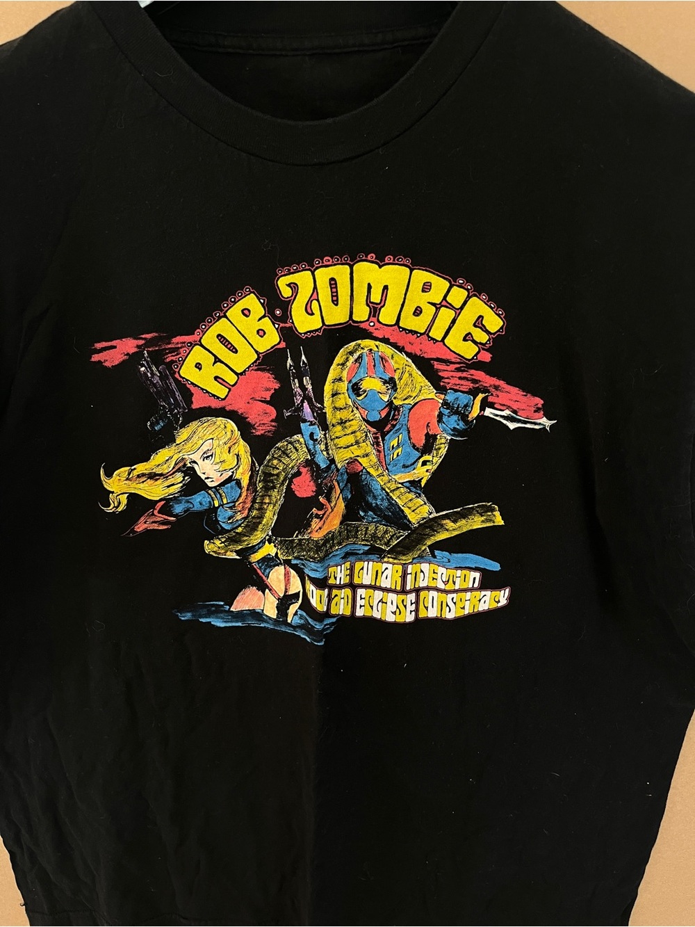 Rob Zombie The Lunar Injection Kool Aid Eclipse Conspiracy Black T-Shirt sz XL